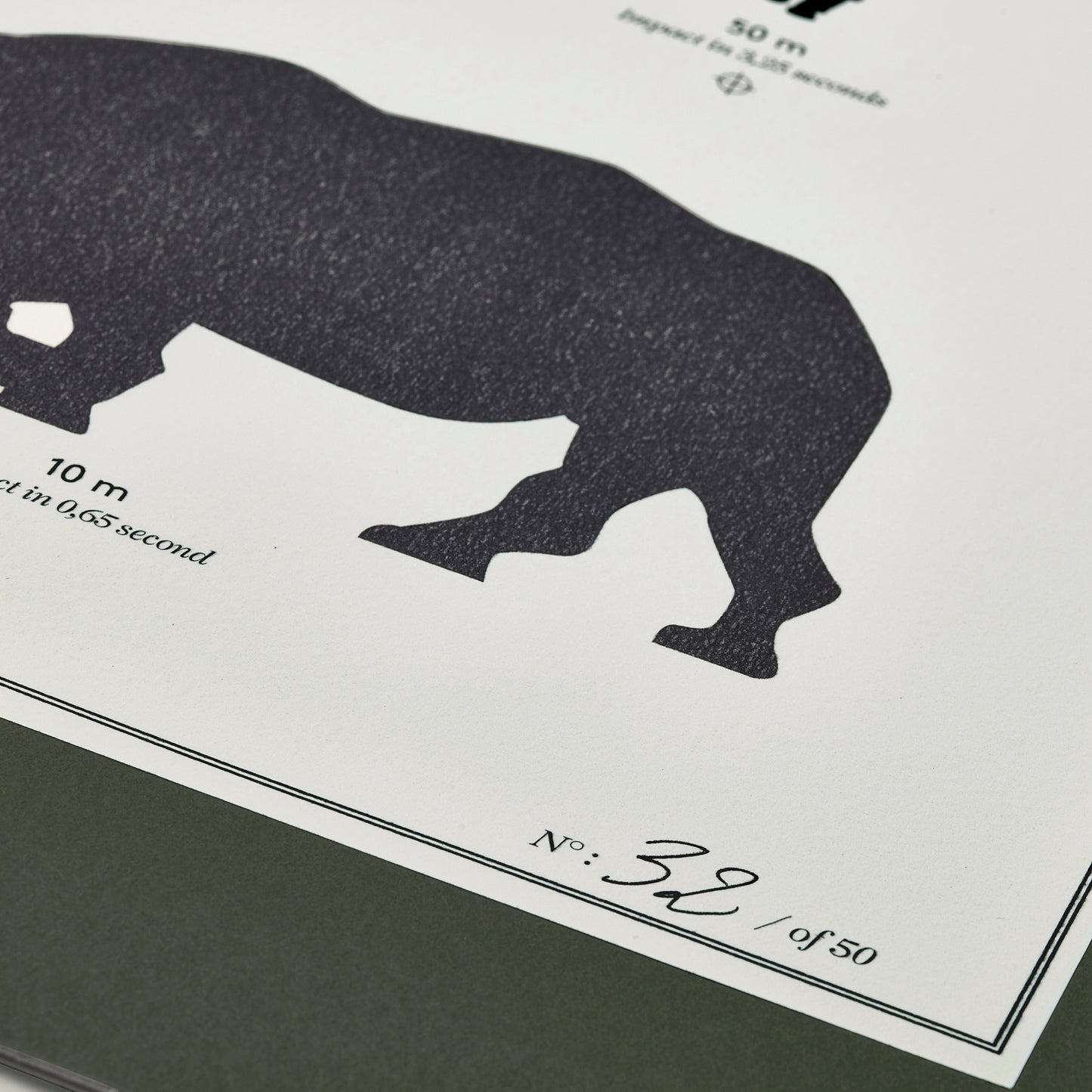 Big Five Distance Print - Mounted [RHINO]