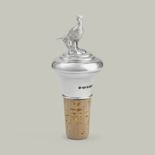 Silver Pheasant Bottle Stopper
