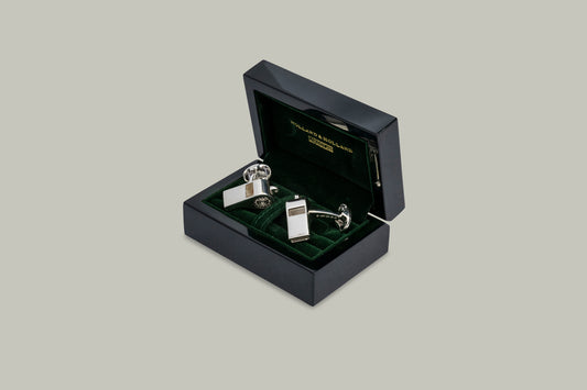 Sterling Silver Dog Whistle Cufflinks