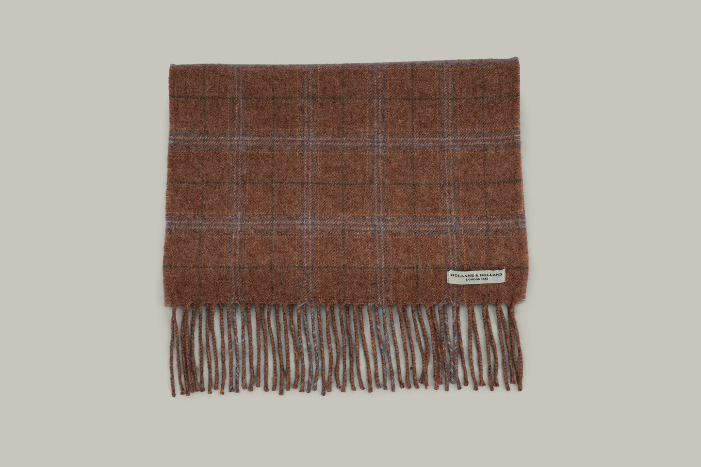 House Check Fringed Cashmere Scarf