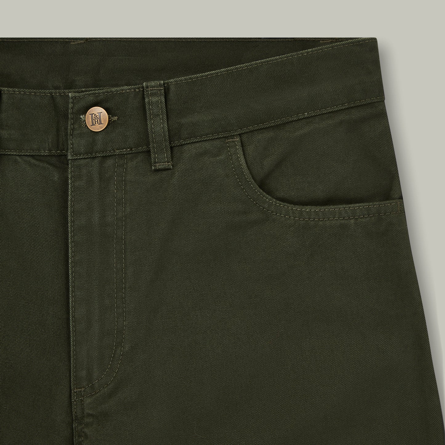 Harrow Brushed Cotton Jeans [FERN GREEN]