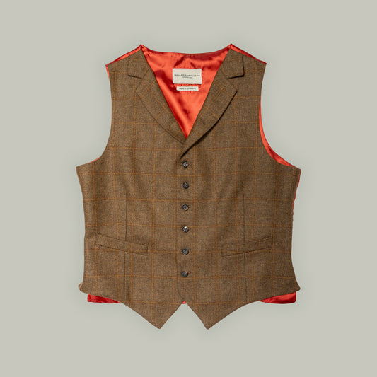 Harrow Tweed Lapel Vest [HAWTHORN]