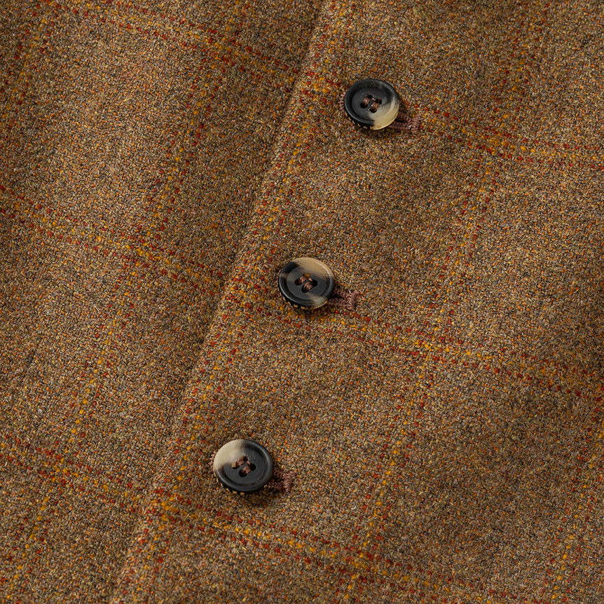 Harrow Tweed Lapel Vest [HAWTHORN]