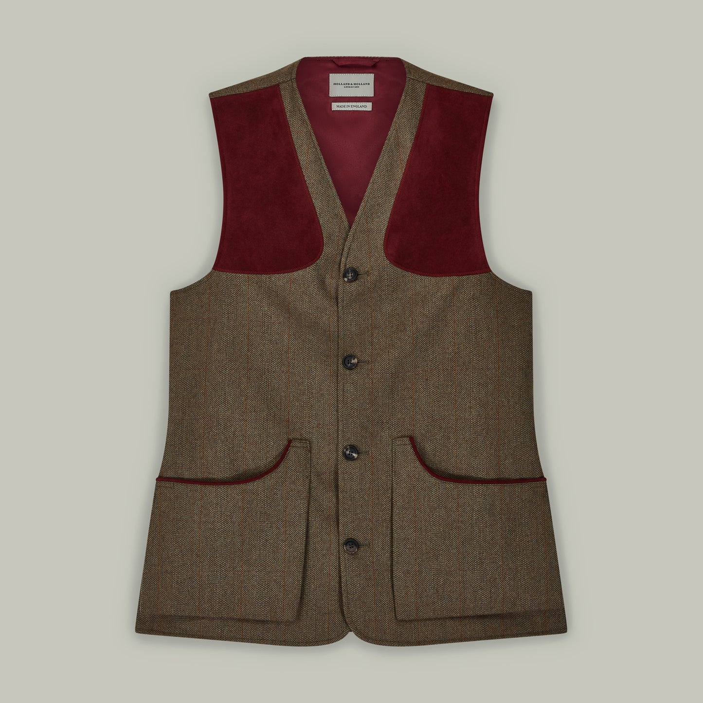Northwood Tweed Shooting Vest [HORNBEAM]
