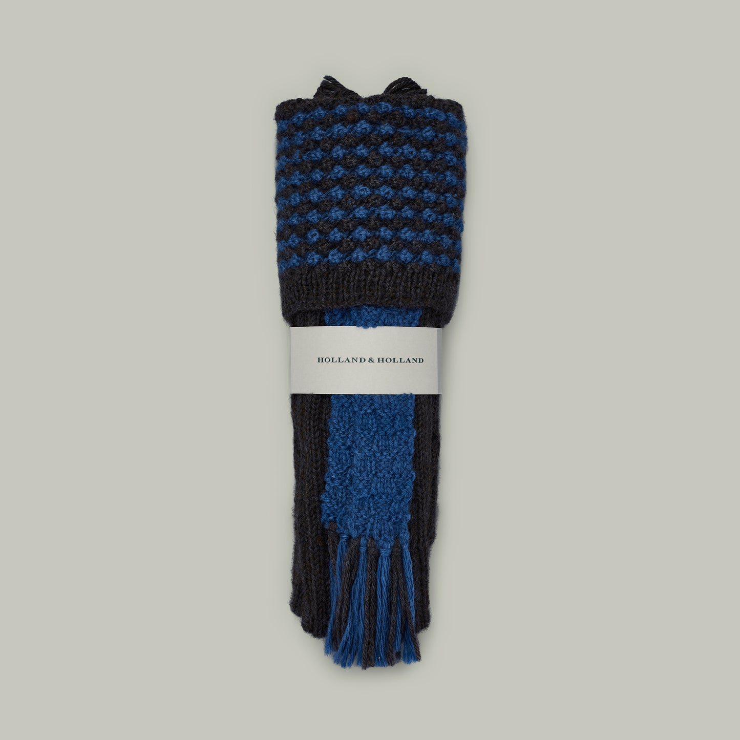 Harrow Alpaca hand knit sock/garter set [HOLLY]