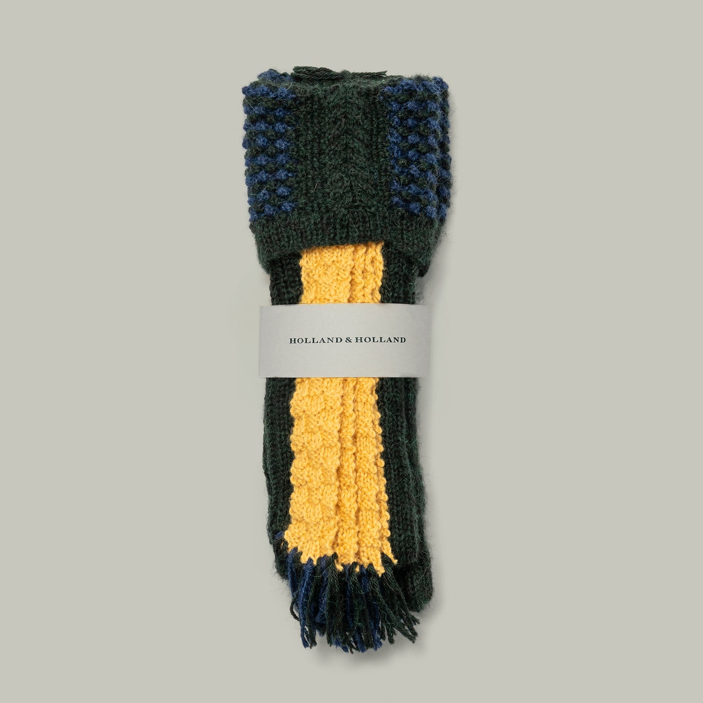 Harrow baby Alpaca hand Knit sock/garter set [HOUSE TWEED]