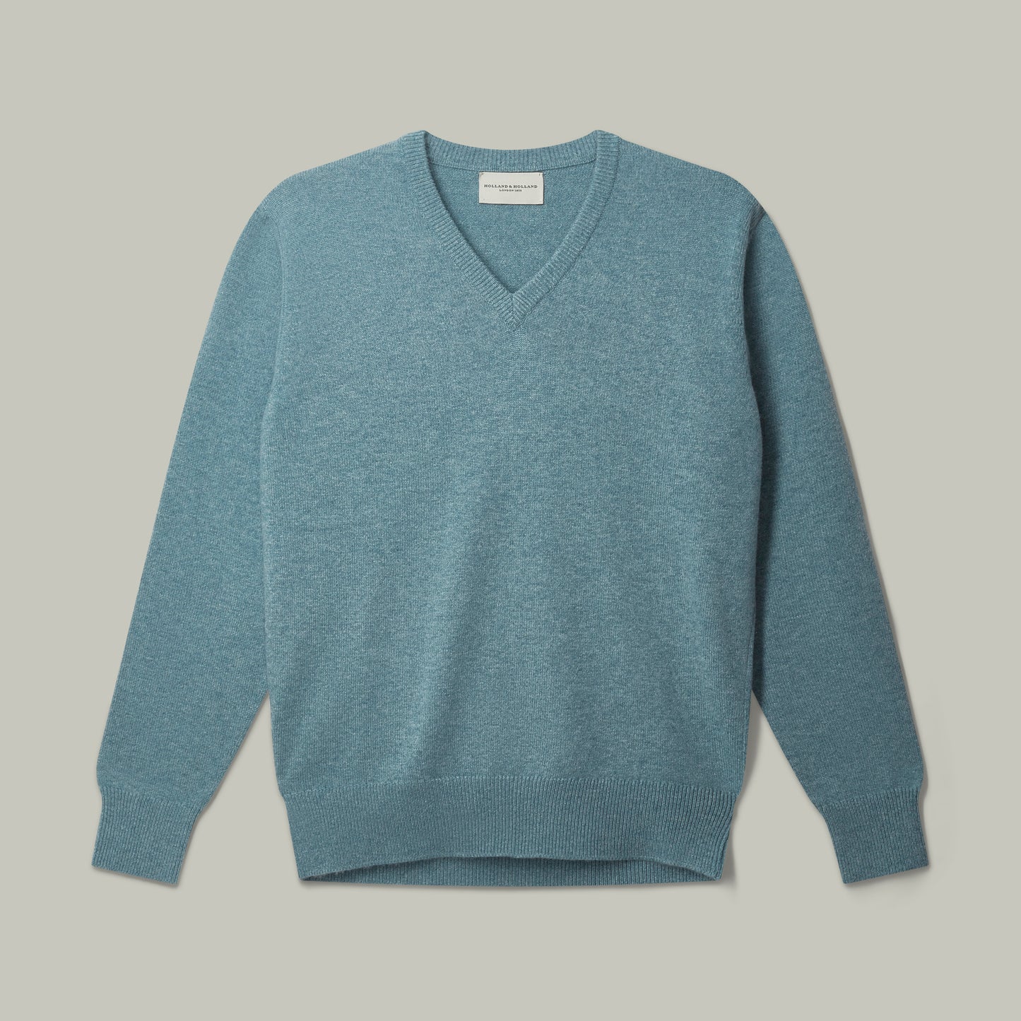 Harrow Cashmere V-Neck Sweater [BLUE LOVAT]