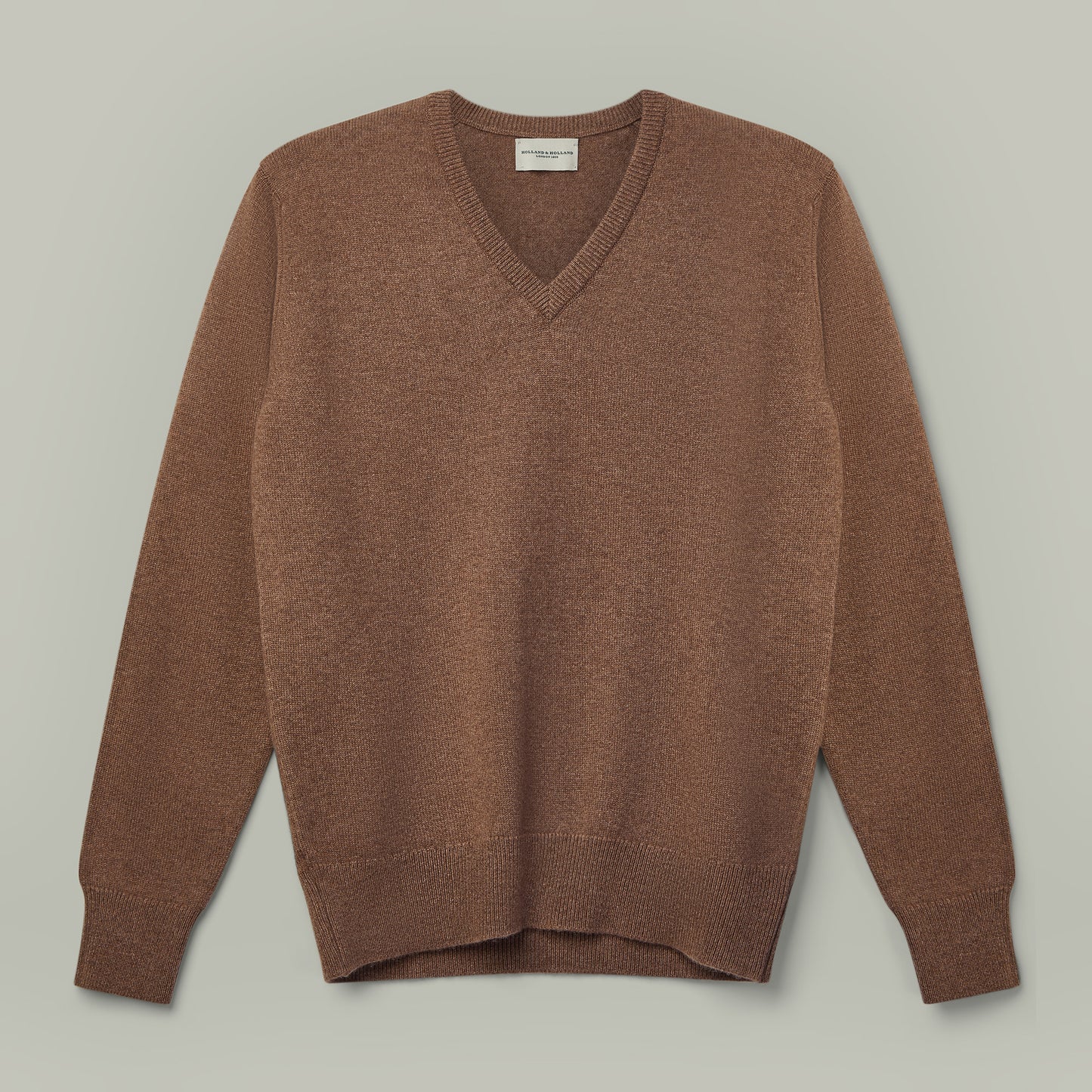 Harrow Cashmere V-Neck Sweater [MOCHA]