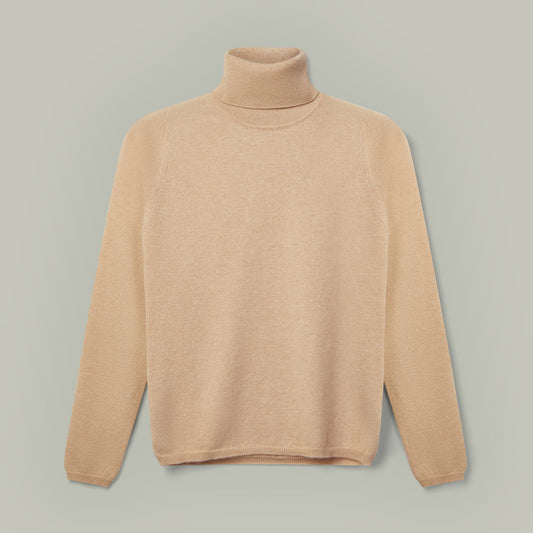 Harrow Ladies Cashmere Roll Neck Sweater [NATURAL]