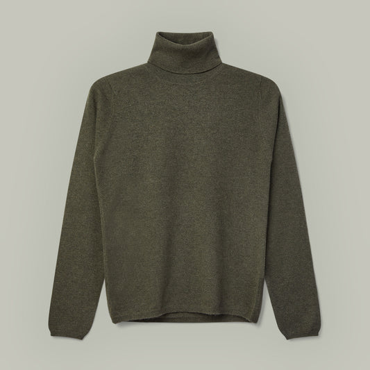 Harrow Ladies Cashmere Roll Neck Sweater [LODEN]