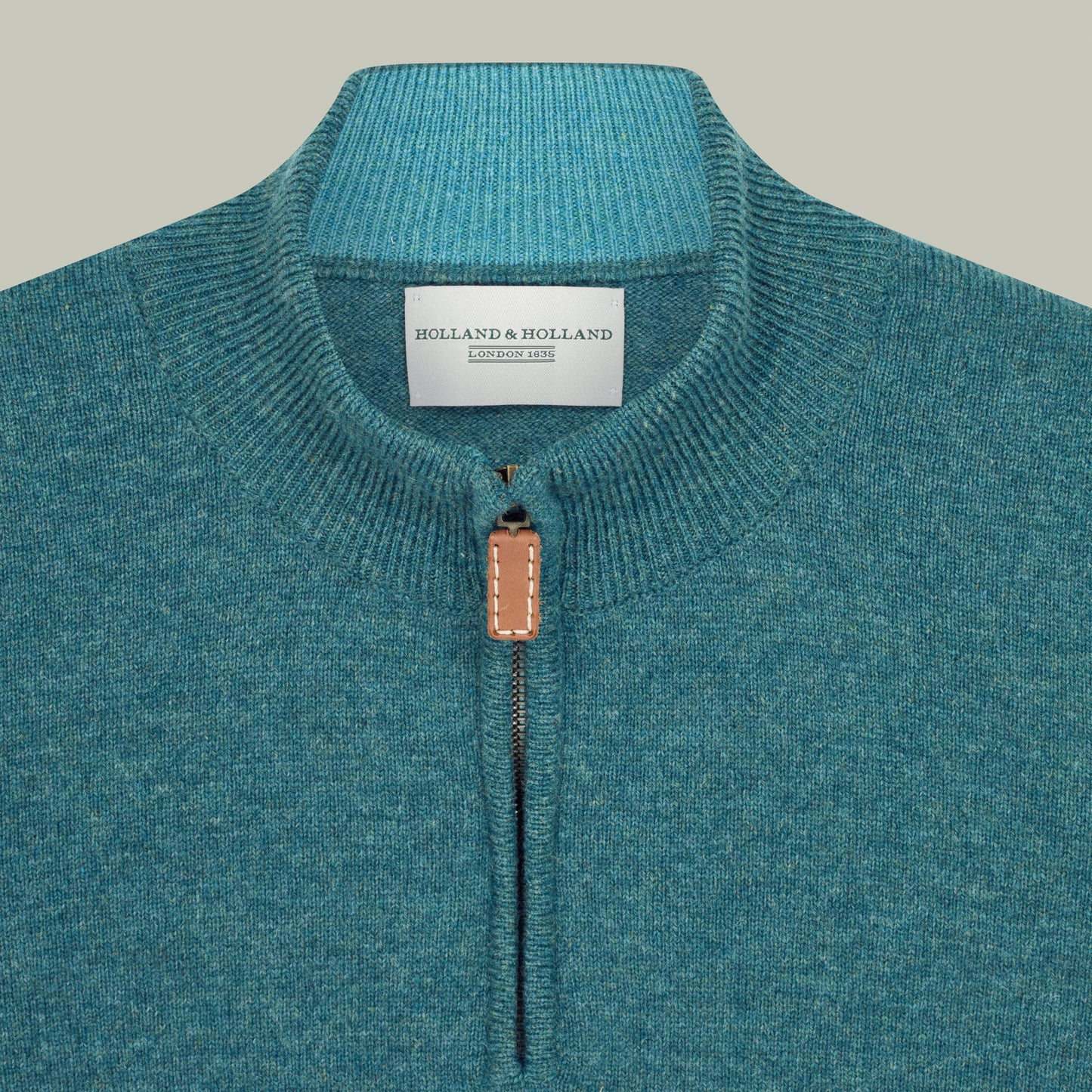 Harrow Quarter Zip Wool Sweater [OXFORD BLUE]