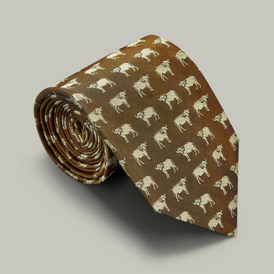 Harrow Silk Woven Tie - Buffalo [GOLD]