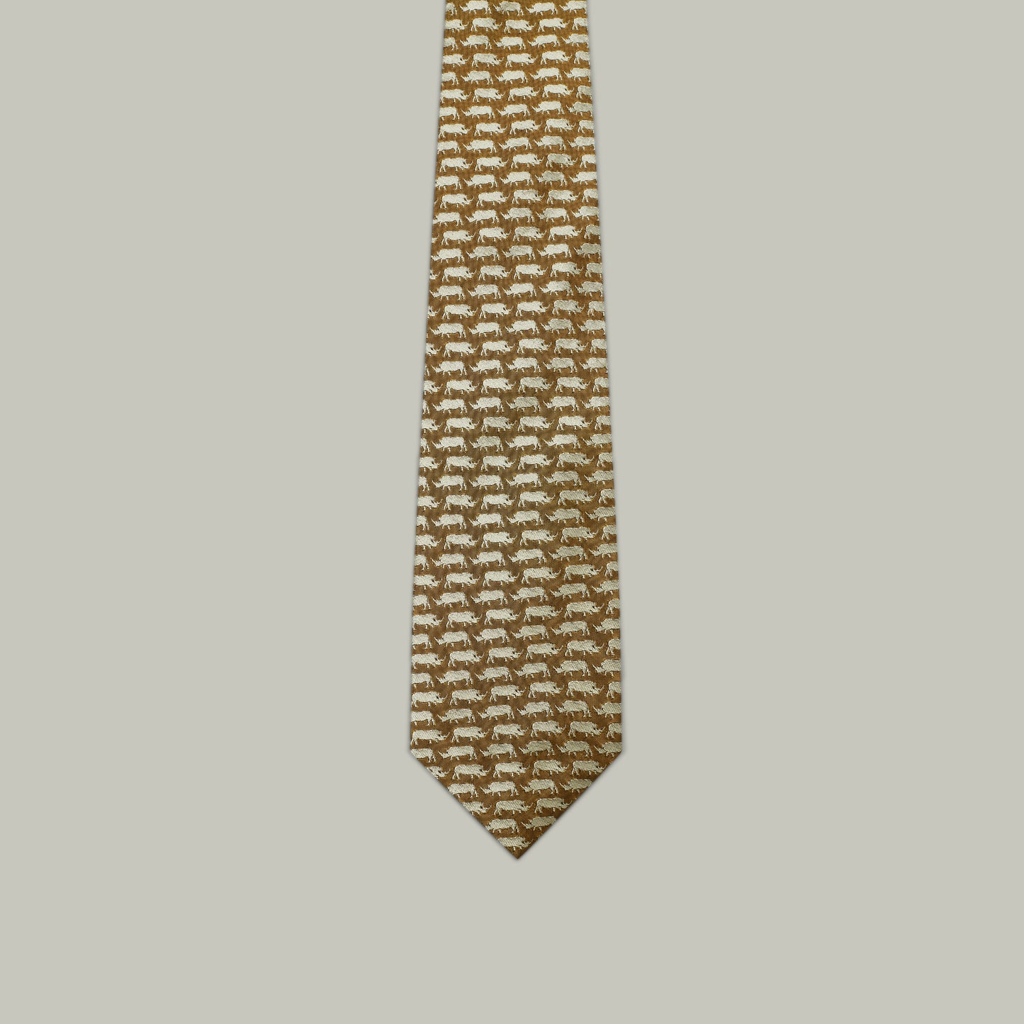 Harrow Silk Woven Tie - Rhino [GOLD]