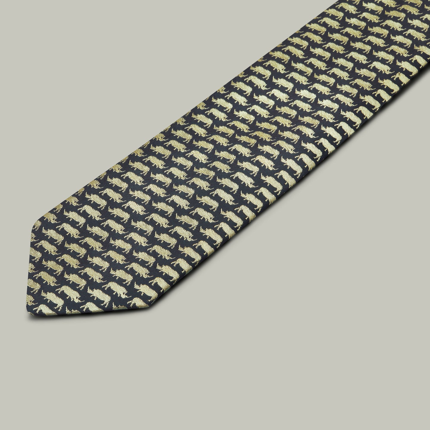 Harrow Silk Woven Tie - Rhino [INDIGO]