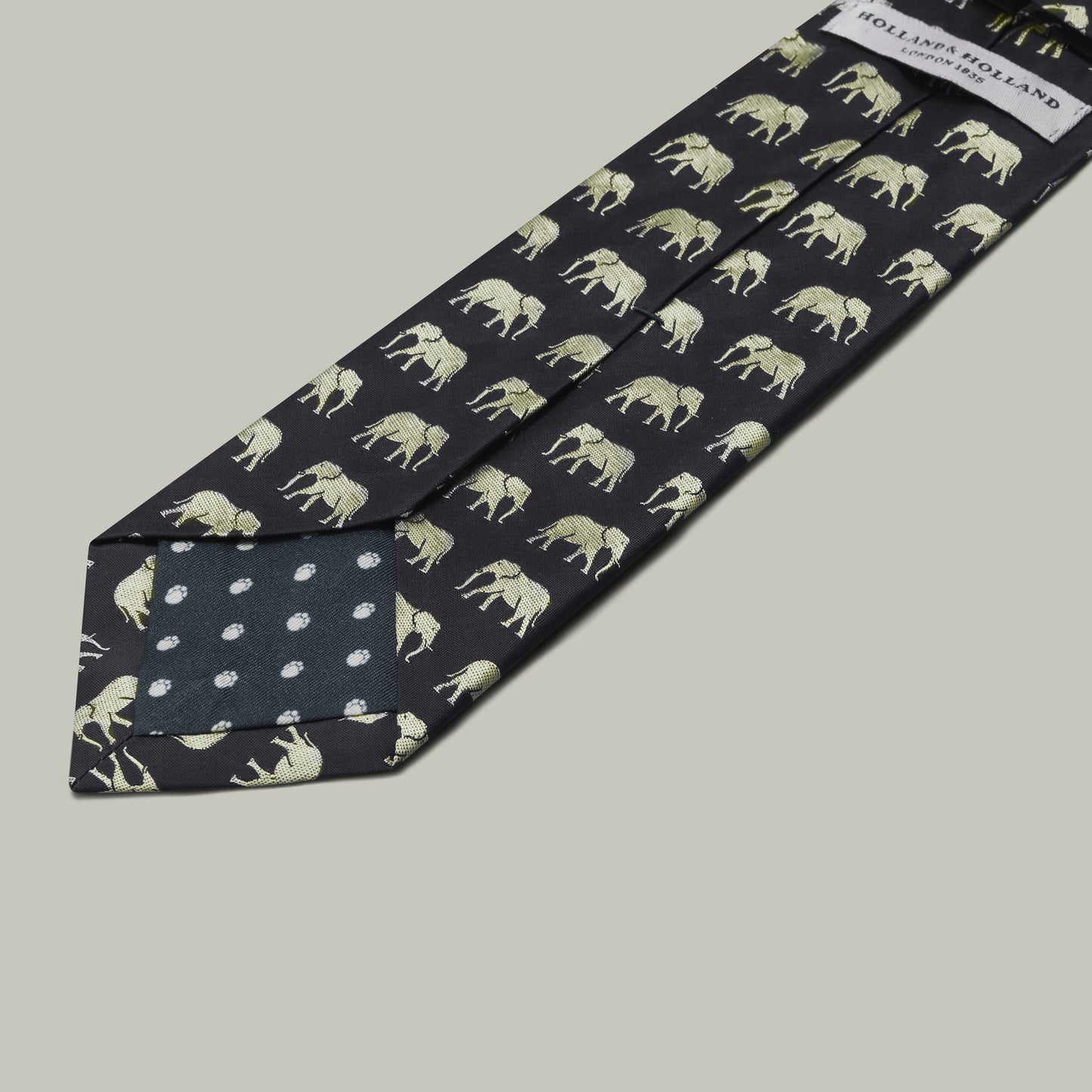 Harrow Silk Woven Tie - Elephant [INDIGO]