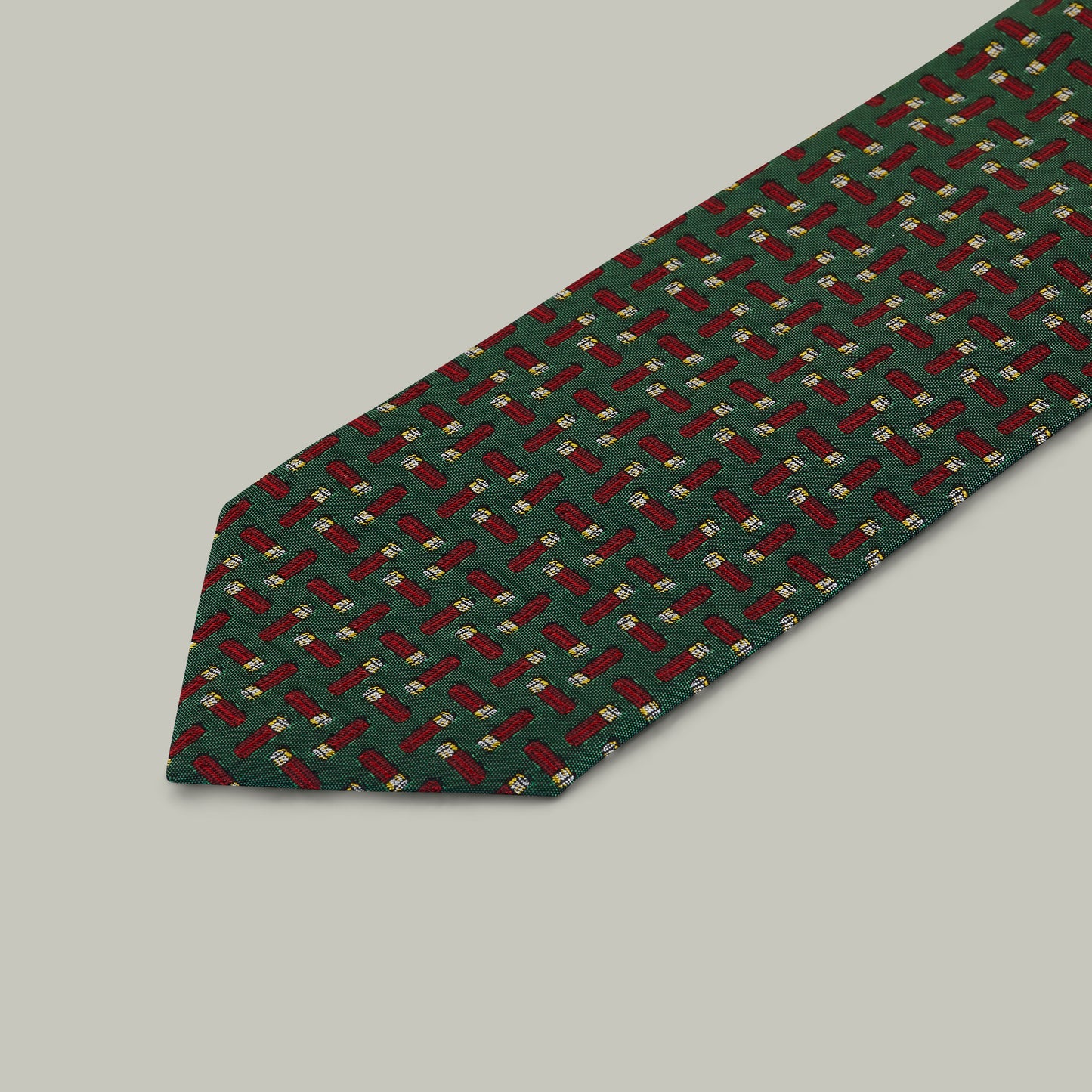 Harrow random cartridge woven silk tie [H&H GREEN]