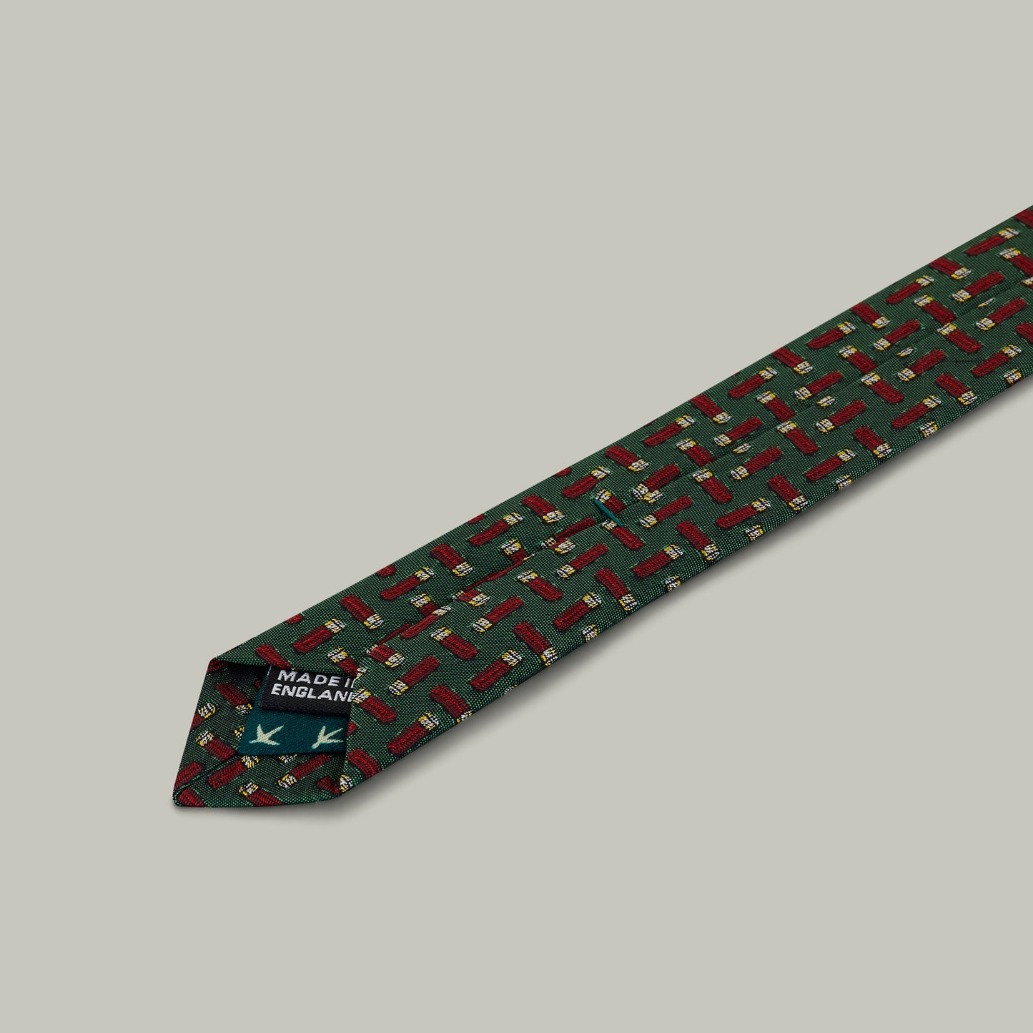 Harrow random cartridge woven silk tie [H&H GREEN]