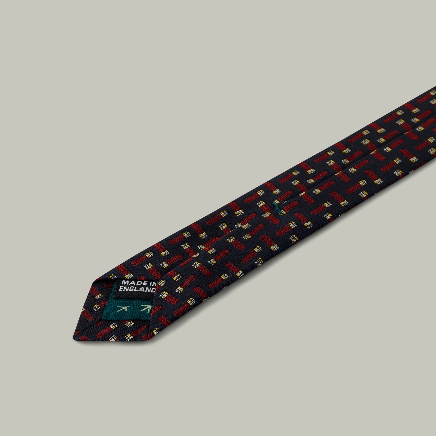 Harrow random cartridge woven silk tie [INDIGO]