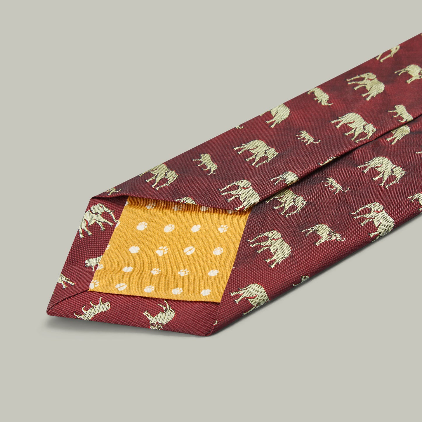Harrow Big Five Woven Silk Tie [BERRY]