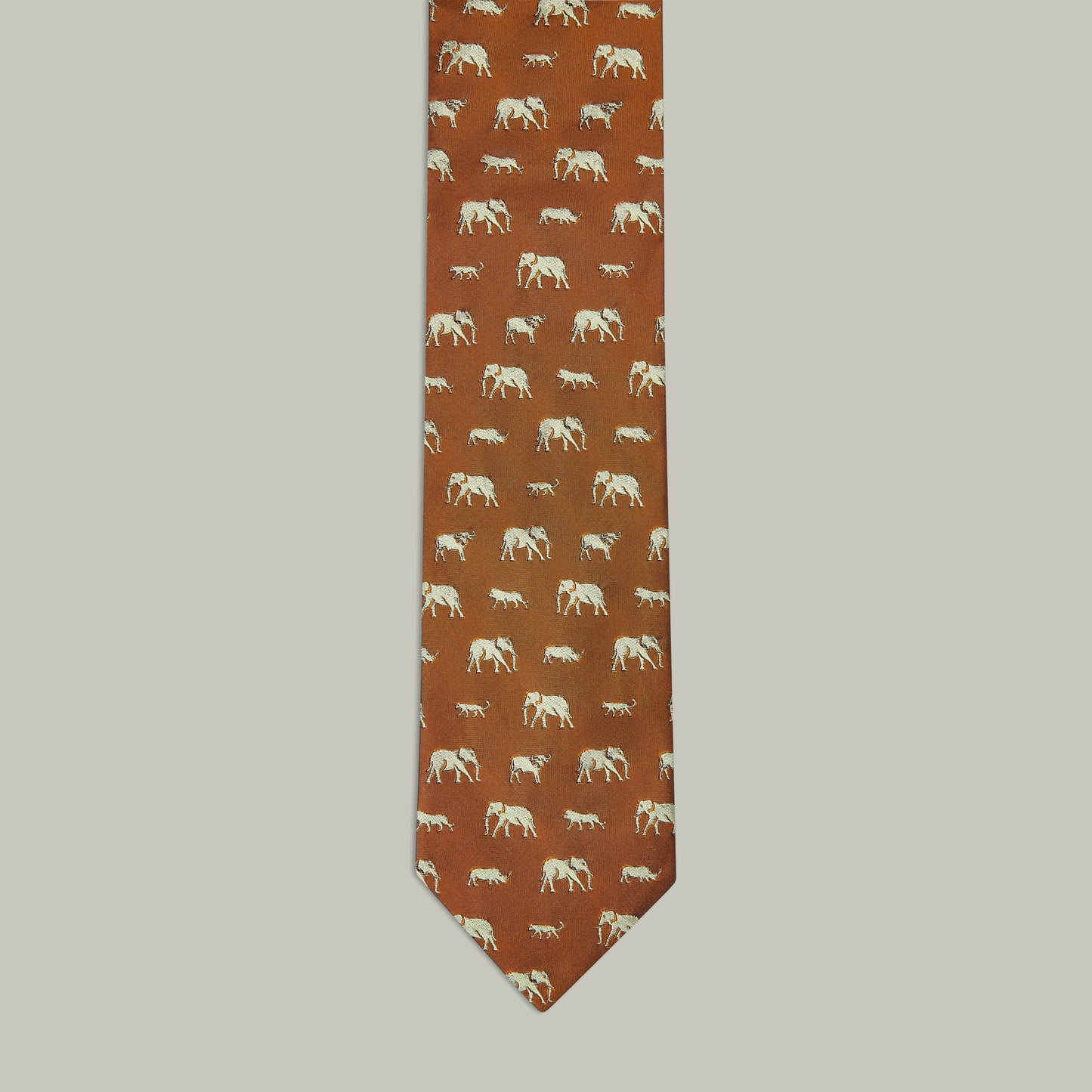 Harrow Big Five Woven Silk Tie [SAHARA]