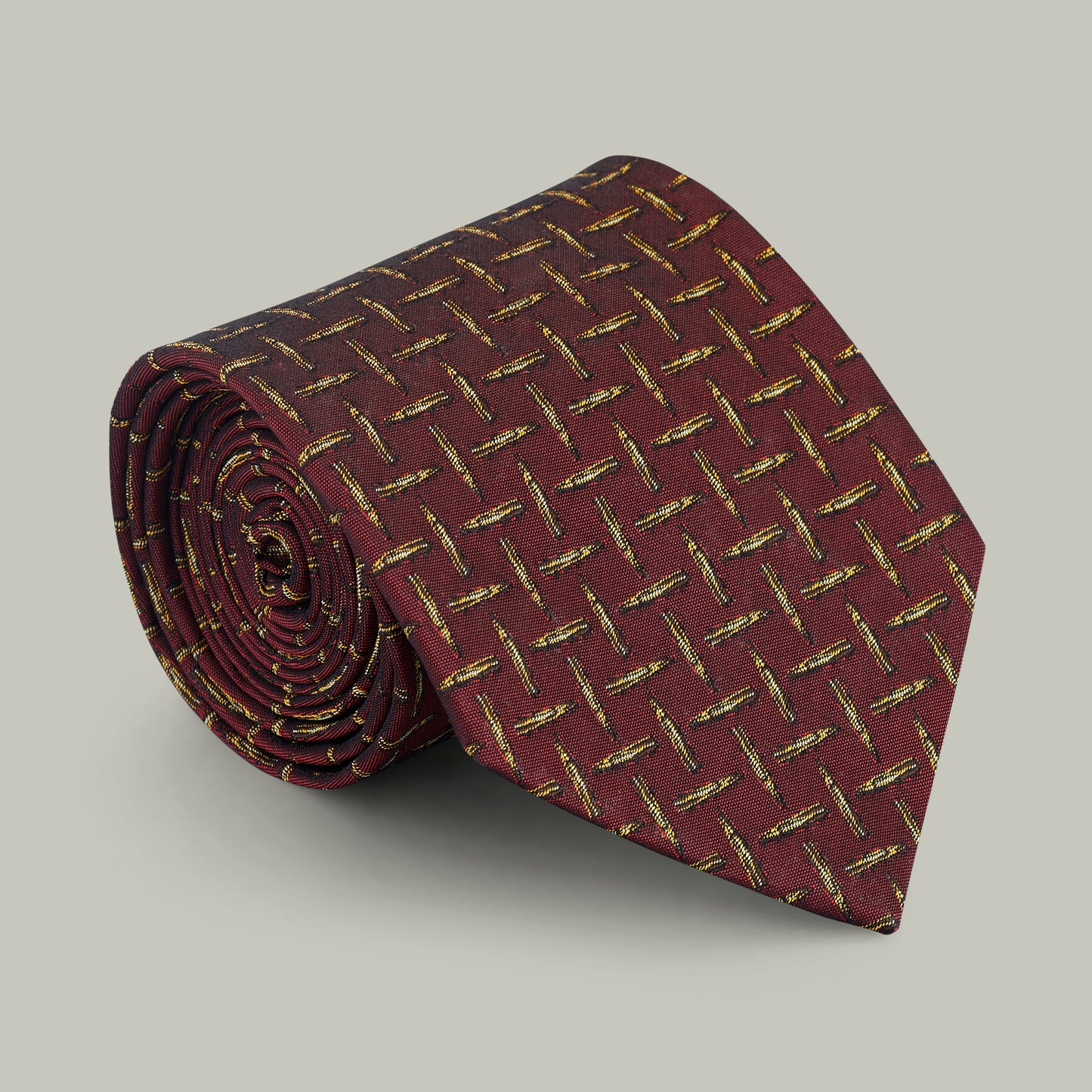 Harrow random bullet woven silk tie [BERRY]