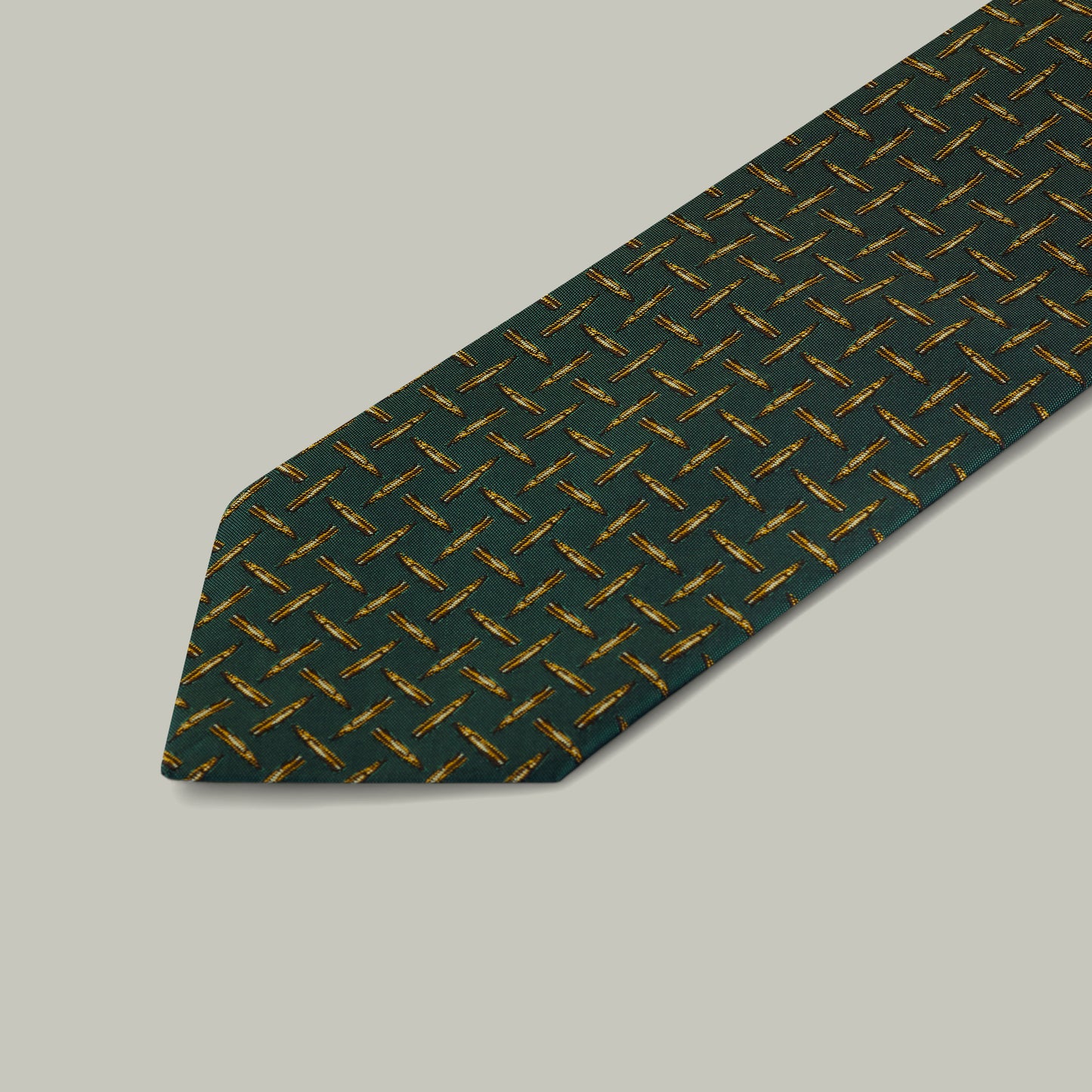 Harrow random bullet woven silk tie [H&H GREEN]
