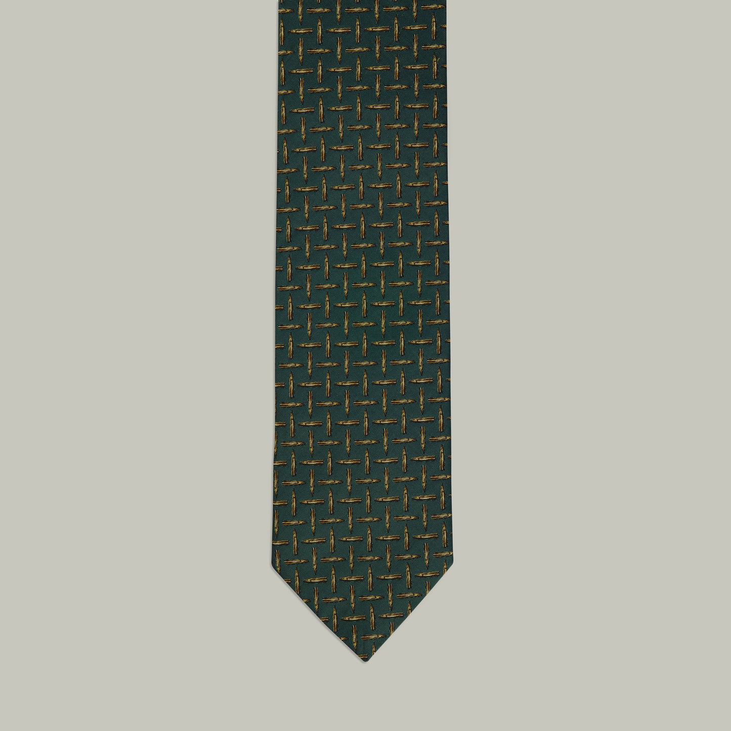 Harrow random bullet woven silk tie [H&H GREEN]