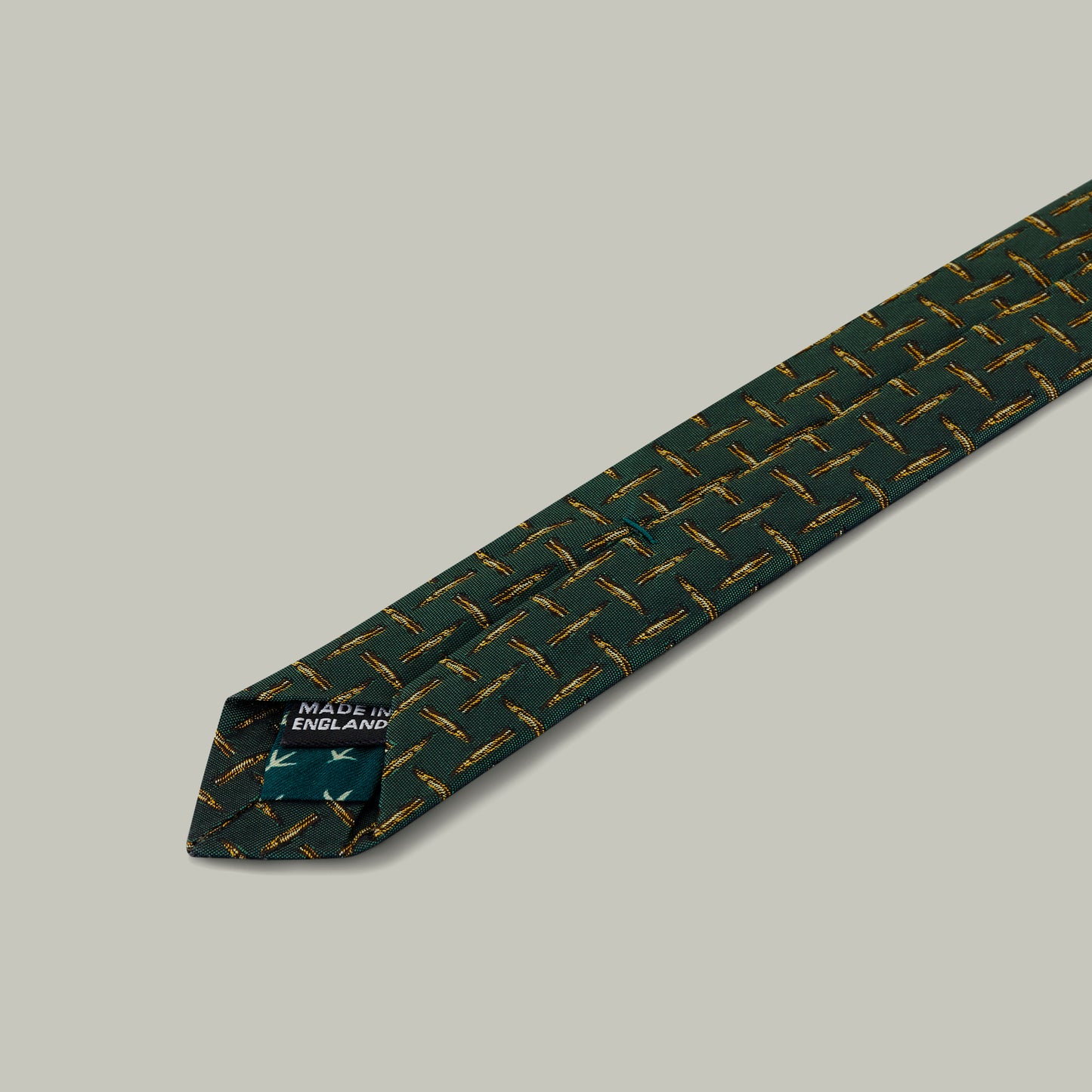 Harrow random bullet woven silk tie [H&H GREEN]