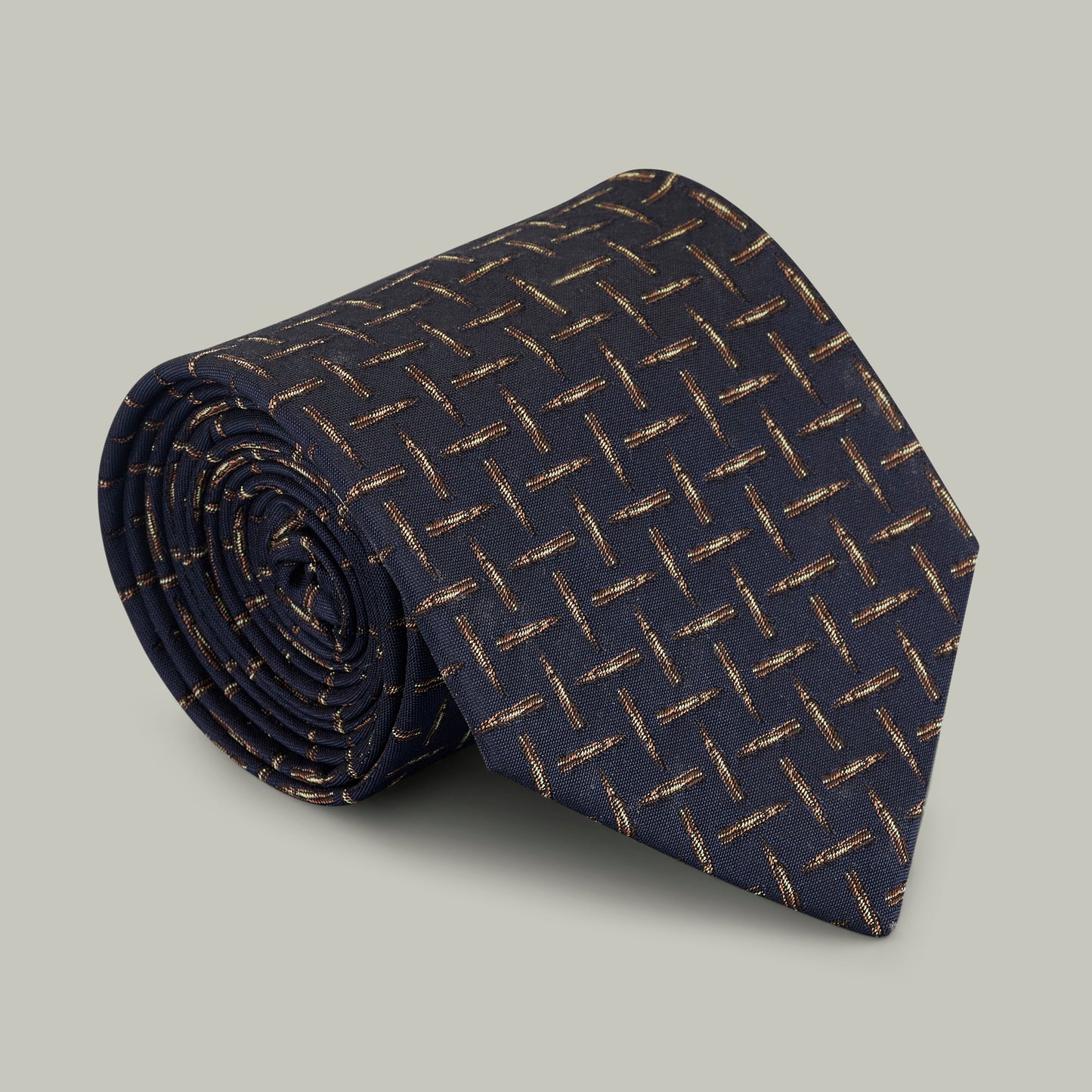 Harrow random bullet woven silk tie [INDIGO]