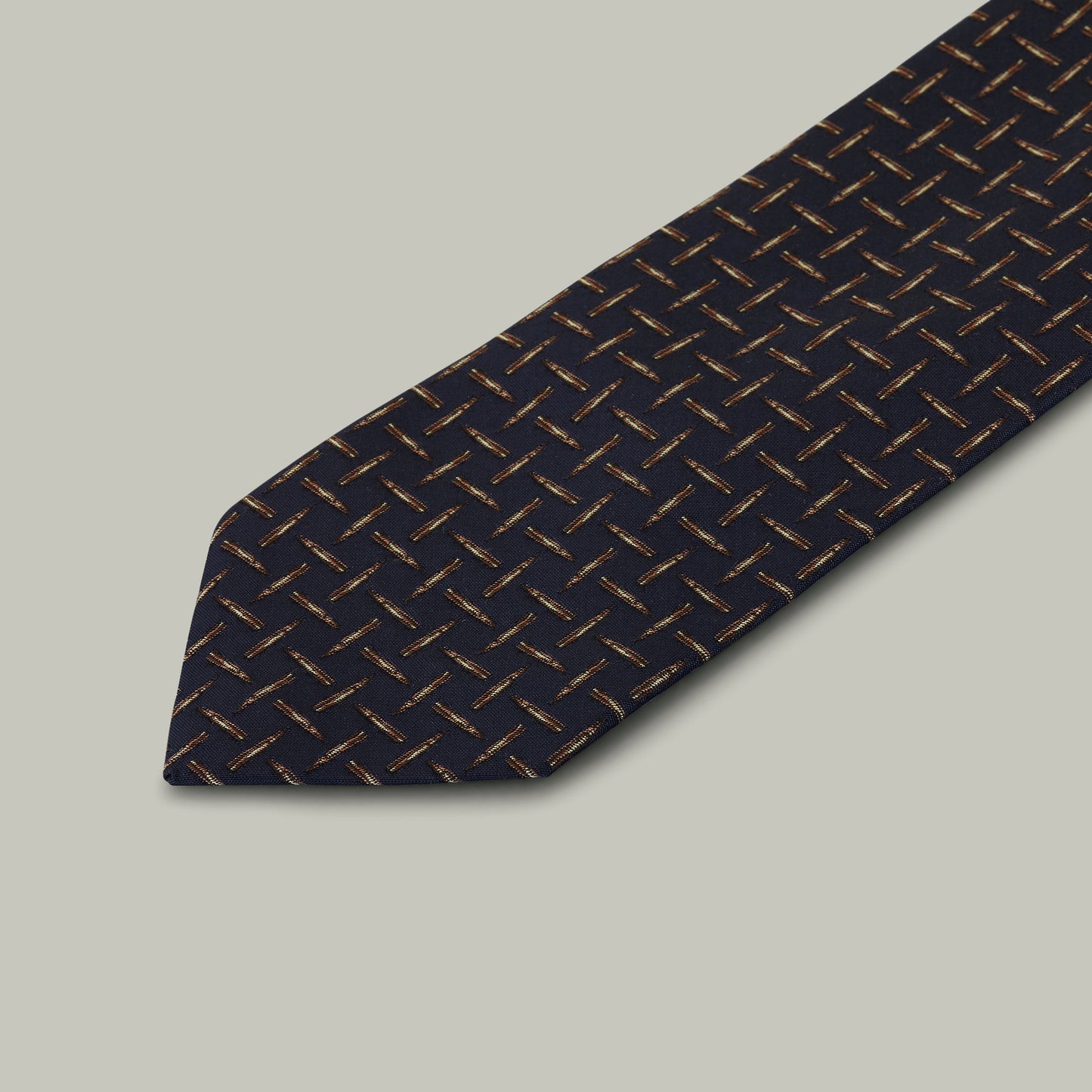 Harrow random bullet woven silk tie [INDIGO]