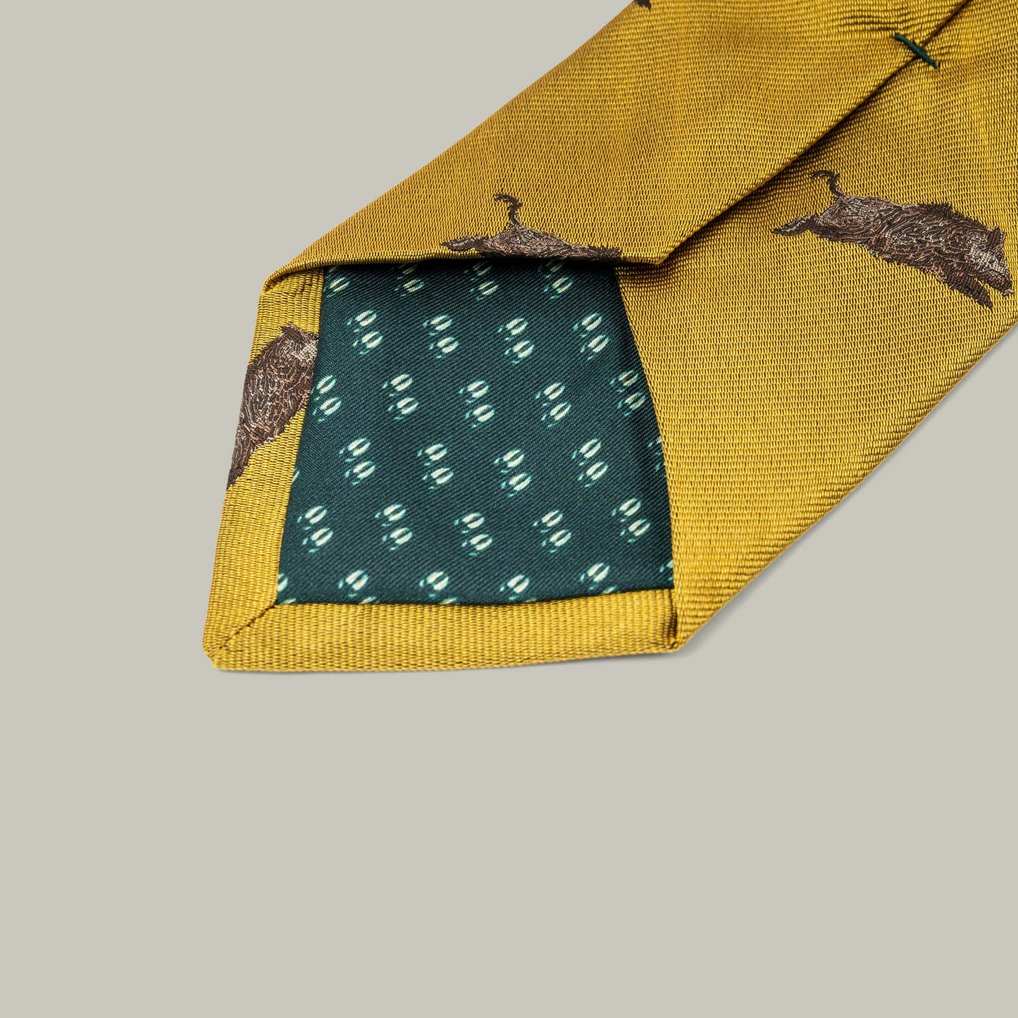 Harrow Silk Woven Tie - Running Boar [GOLD]