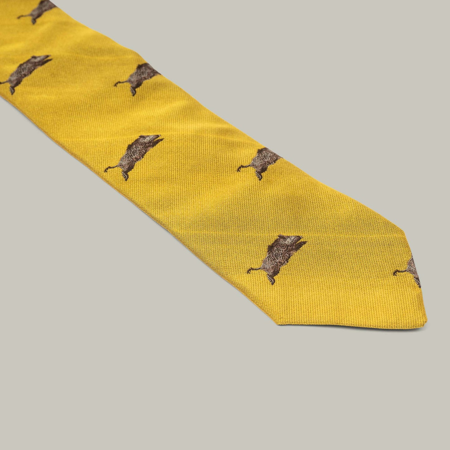 Harrow Silk Woven Tie - Running Boar [GOLD]