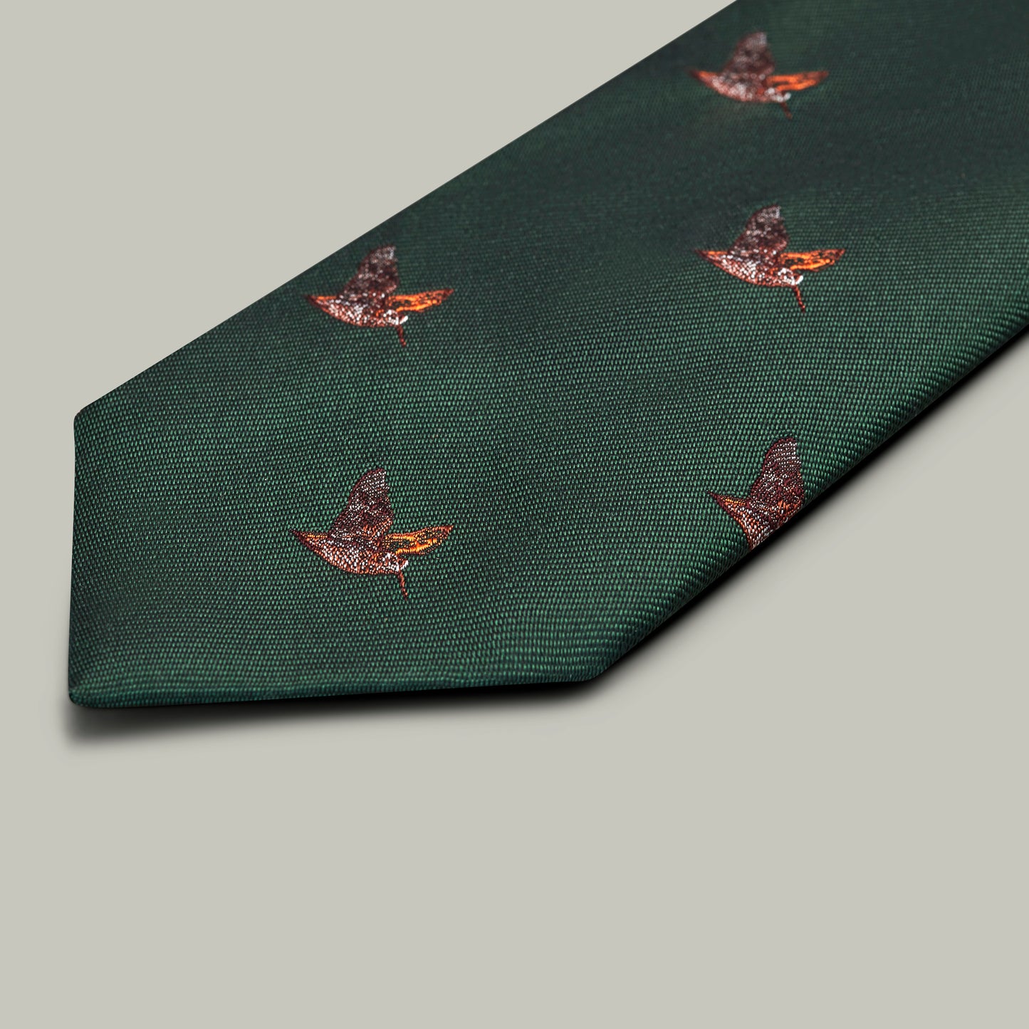 Harrow Silk Woven Tie - Flying Woodcock [HOLLY]