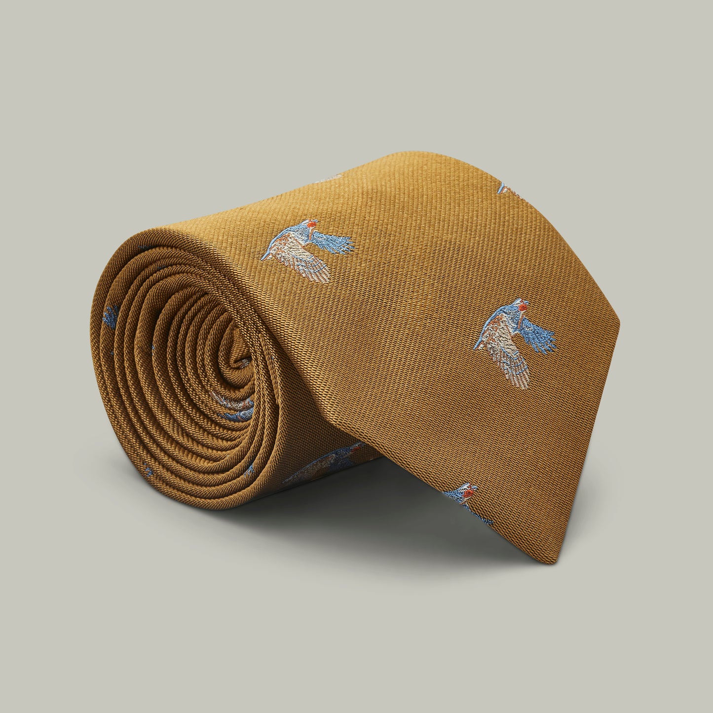 Harrow Silk Woven Tie - Flying Partridge [GOLD]