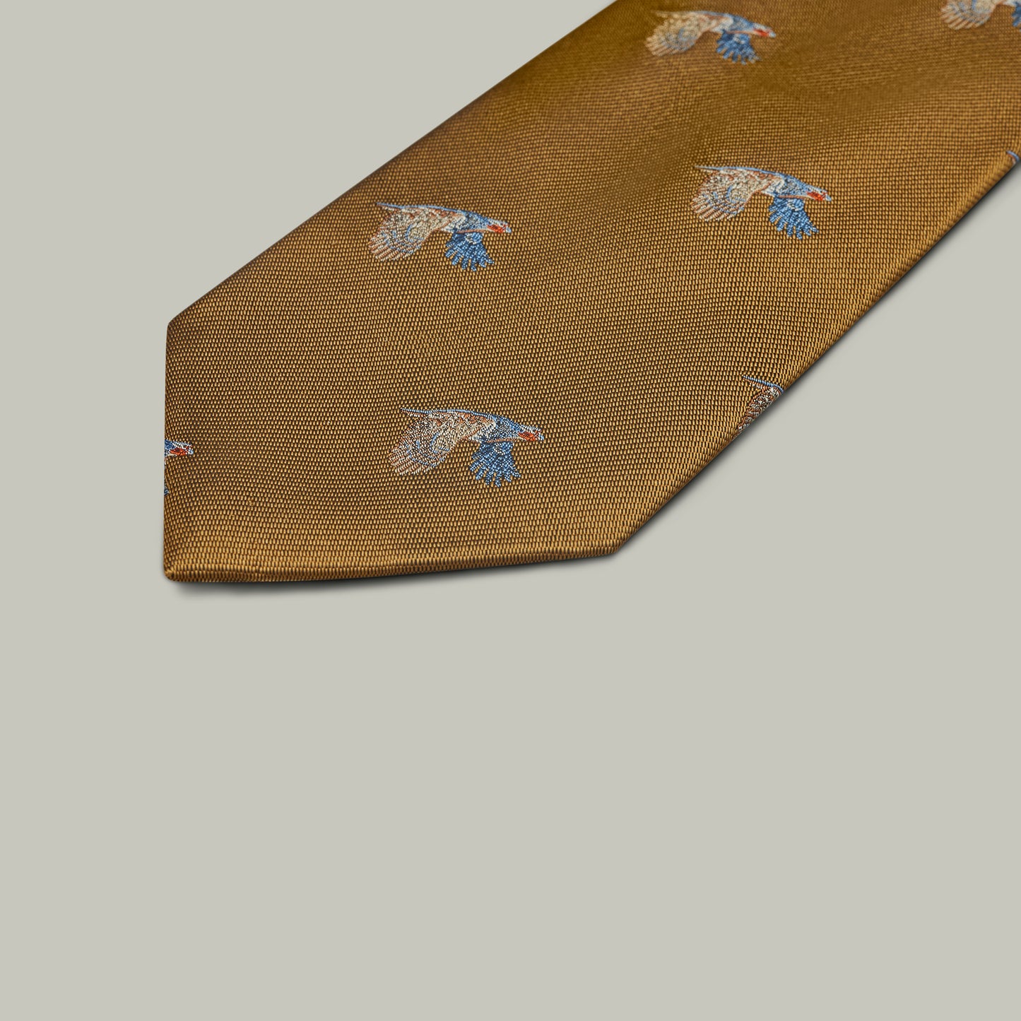 Harrow Silk Woven Tie - Flying Partridge [GOLD]