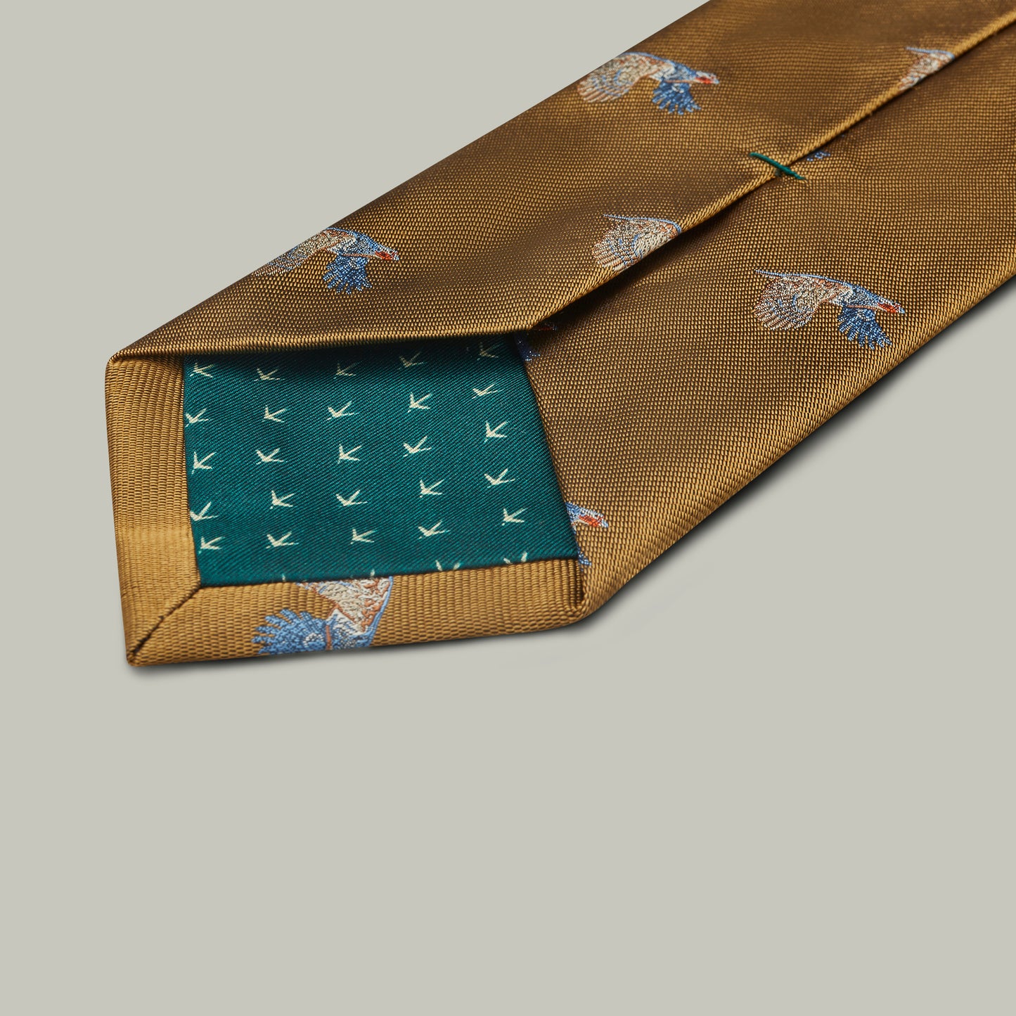 Harrow Silk Woven Tie - Flying Partridge [GOLD]