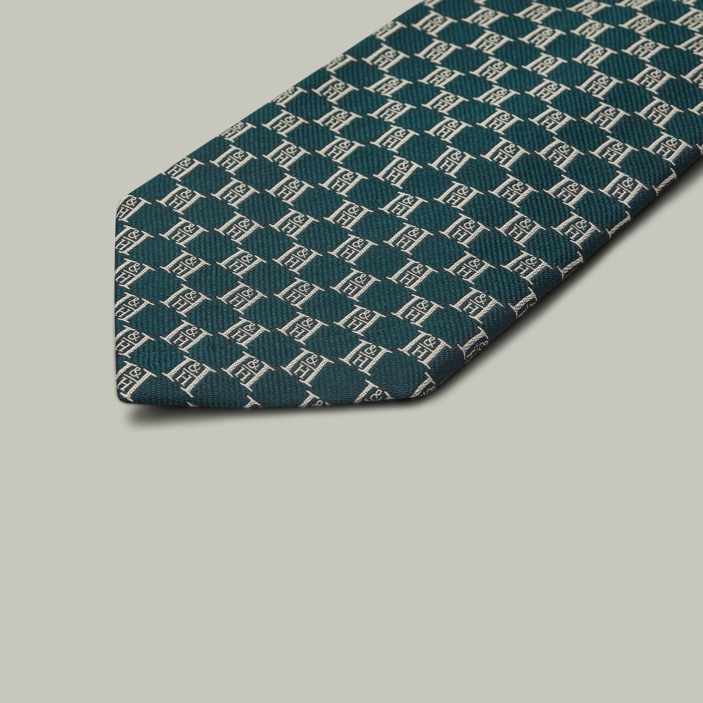 H&H Monogram Silk Tie [H&H GREEN]