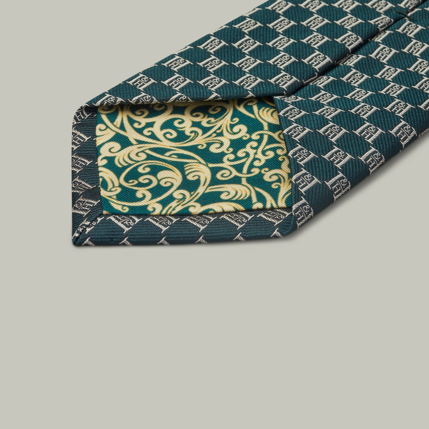 H&H Monogram Silk Tie [H&H GREEN]