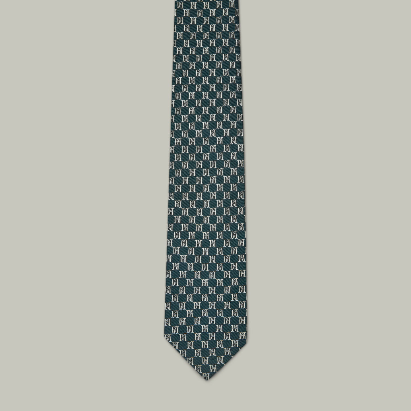 H&H Monogram Silk Tie [H&H GREEN]