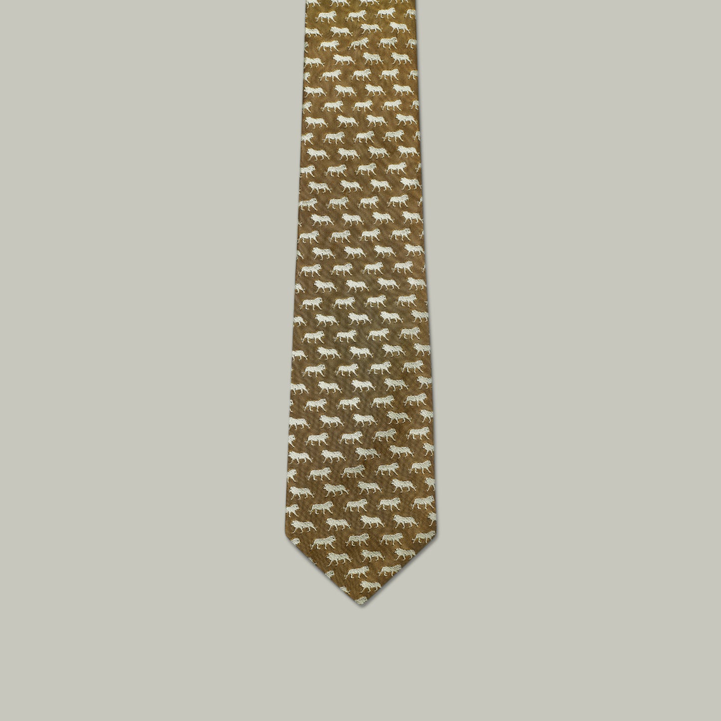 Harrow Silk Woven Tie - Lion [GOLD]