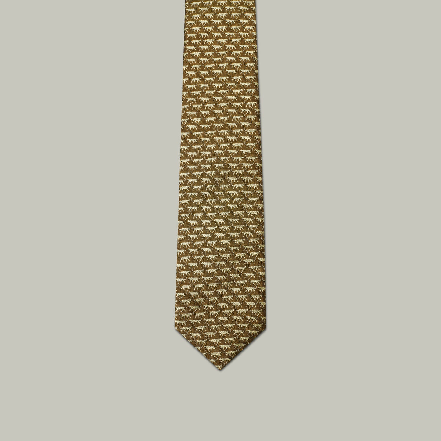 Harrow Silk Woven Tie - Leopard [GOLD]