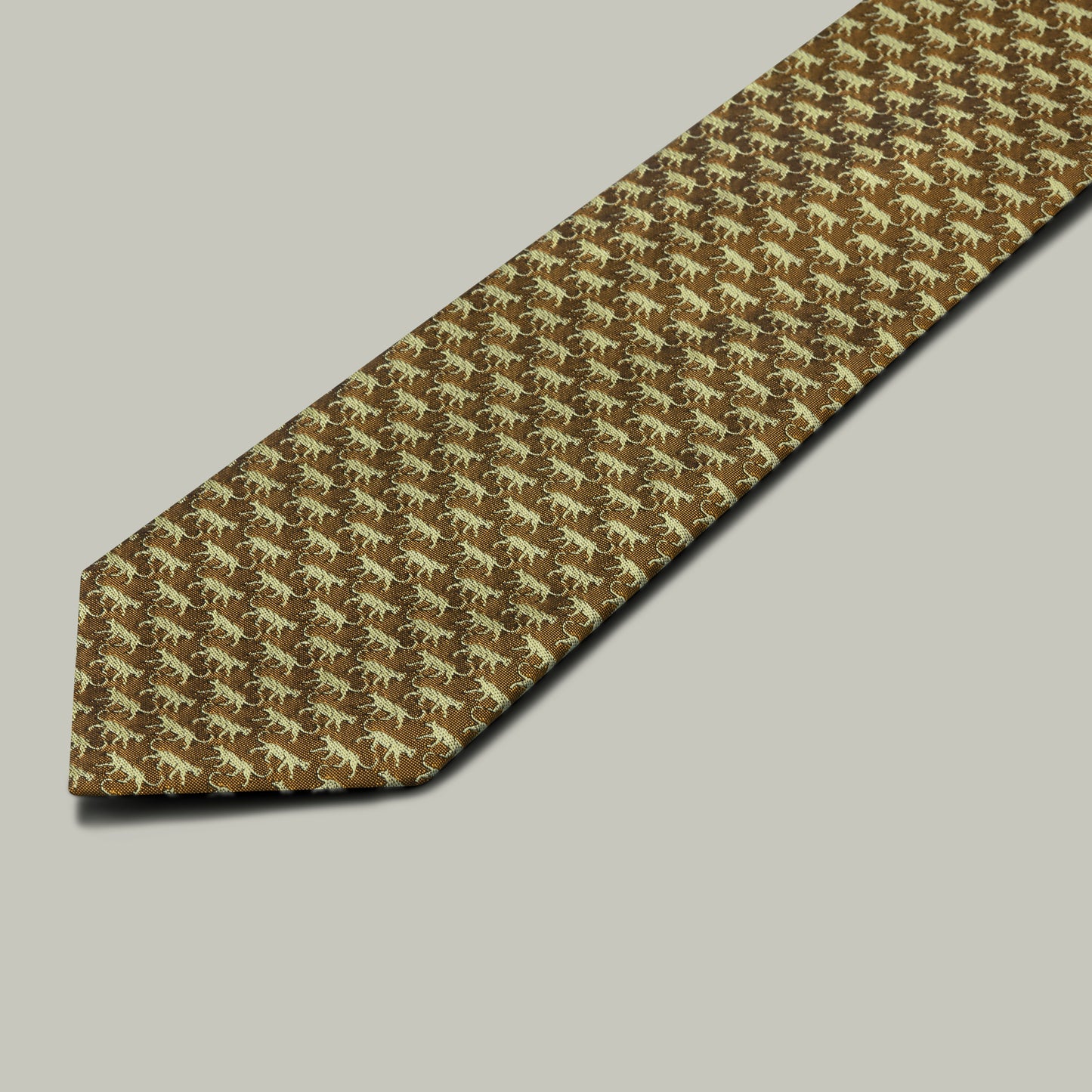 Harrow Silk Woven Tie - Leopard [GOLD]