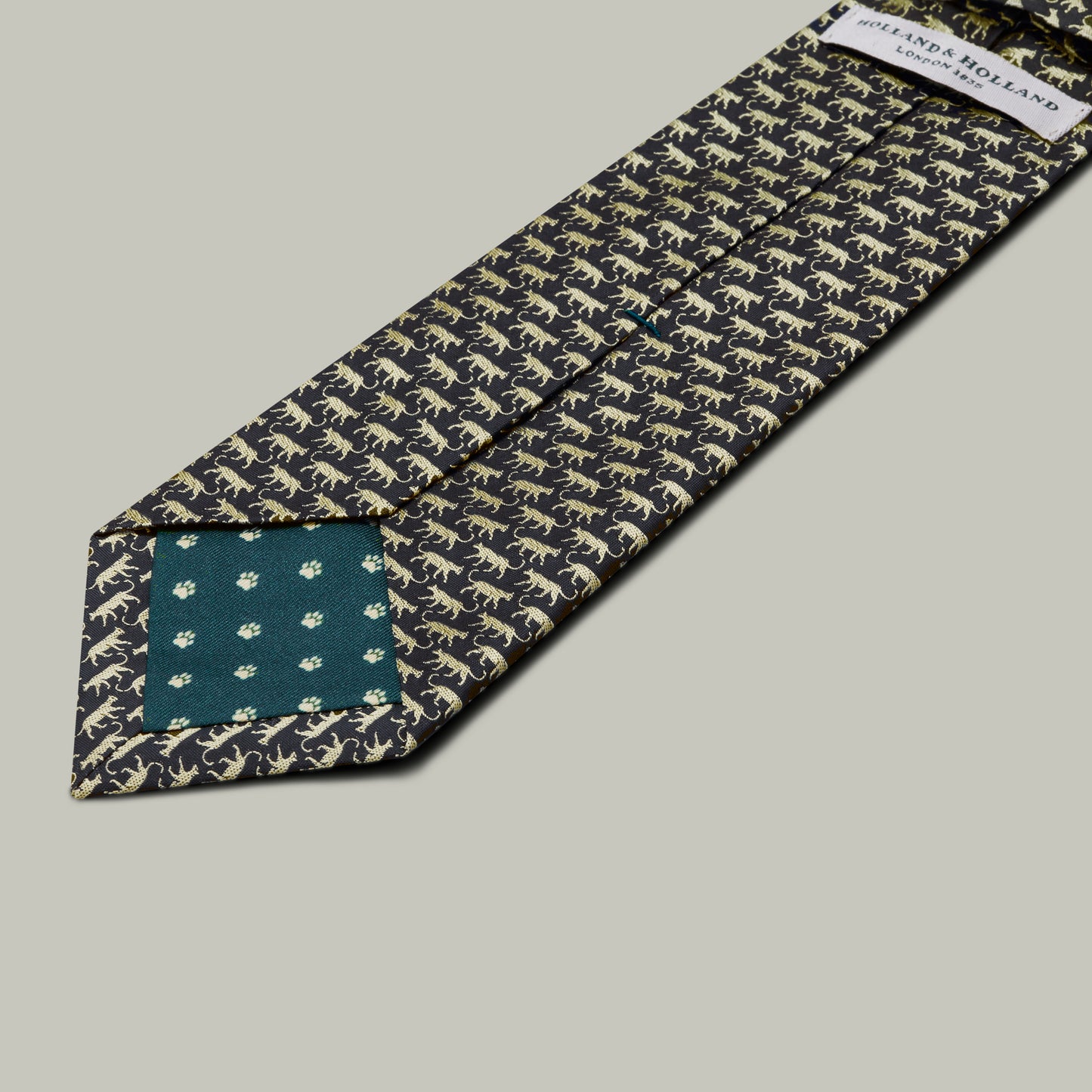Harrow Silk Woven Tie - Leopard [INDIGO]