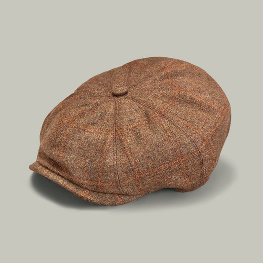 Harrow Tweed Panel Cap [HAWTHORN]