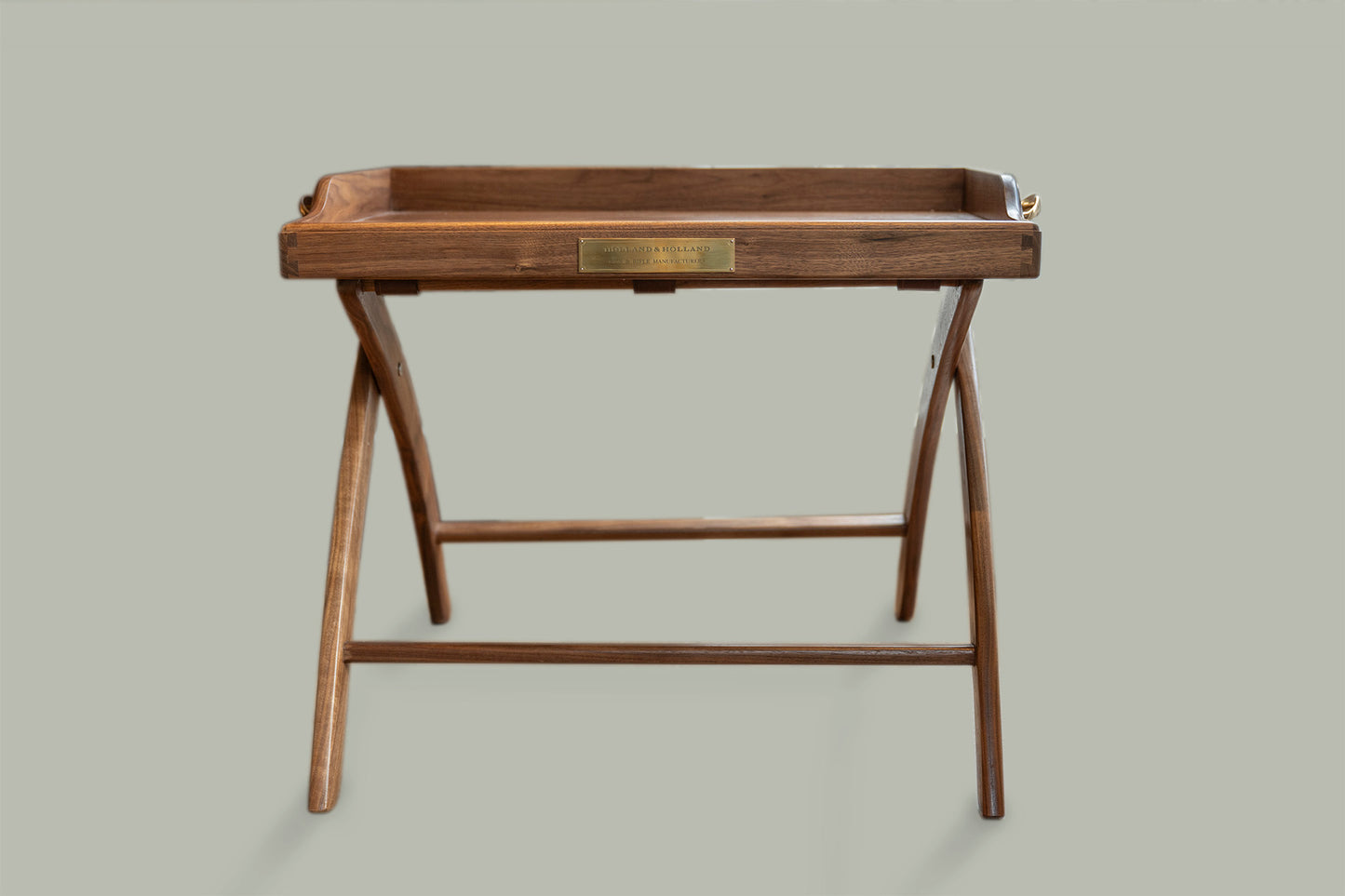 Campaign Walnut Tray On Legs