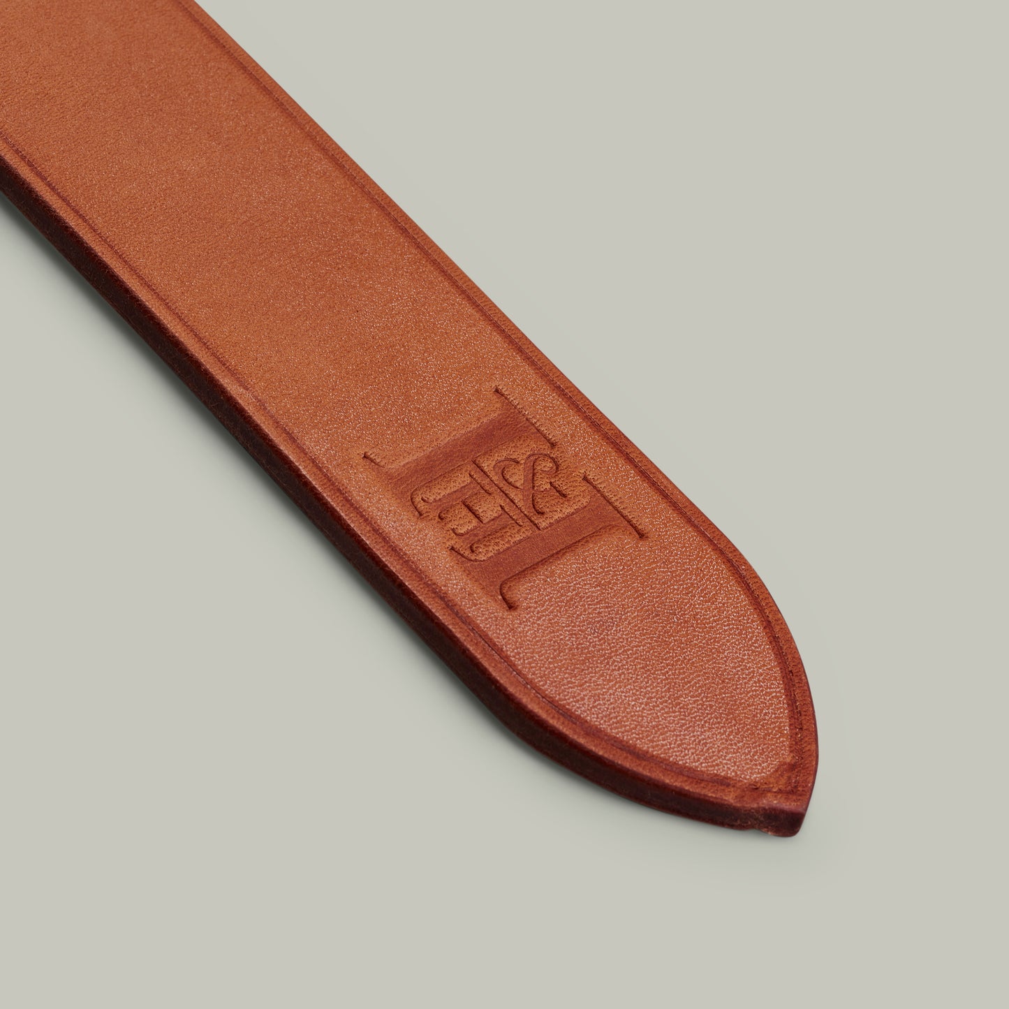 Oak bark tanned leather safari belt [LONDON TAN]
