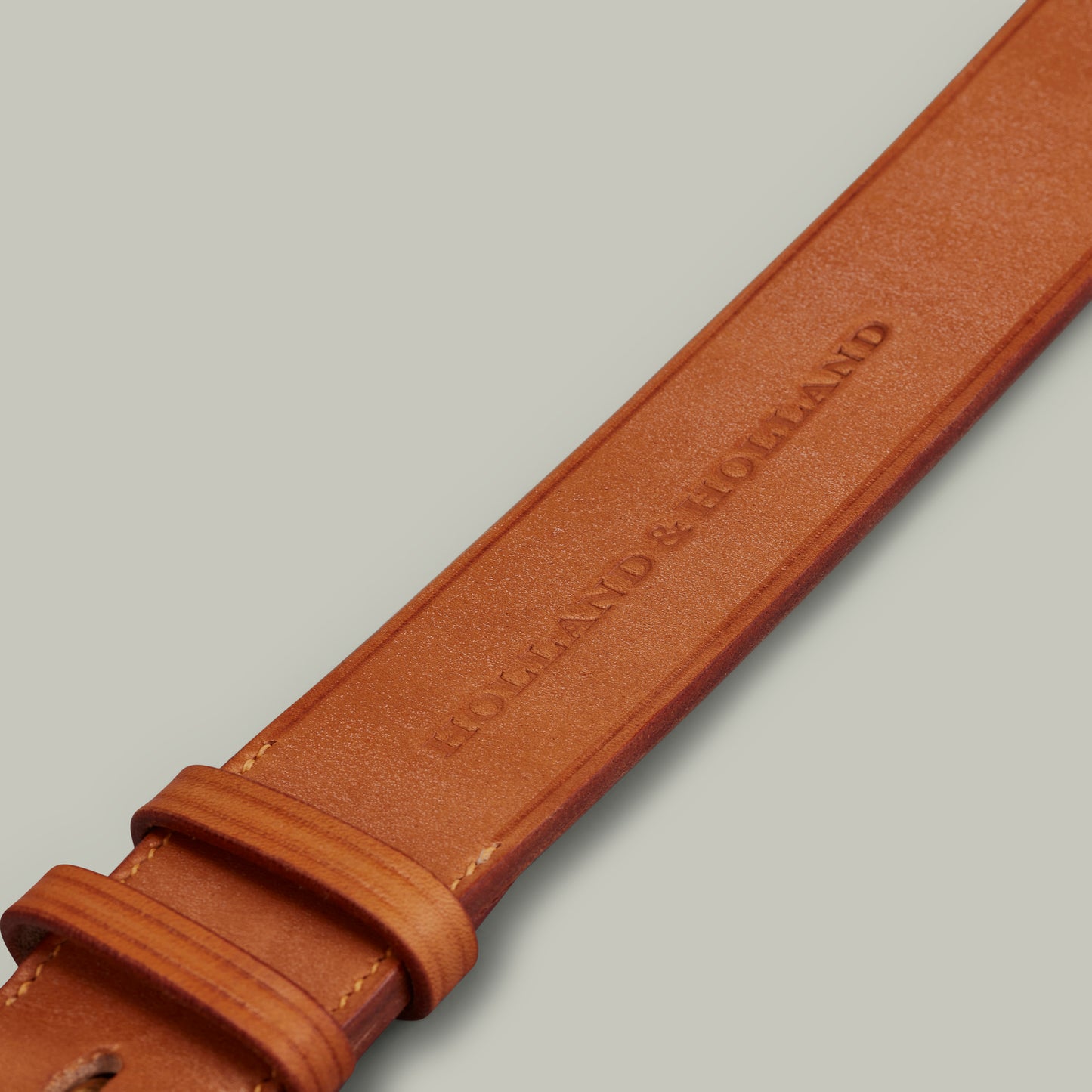 Oak bark tanned leather safari belt [LONDON TAN]
