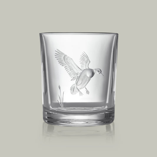 English Game Bird Hand Engraved Crystal Tumbler [MALLARD]