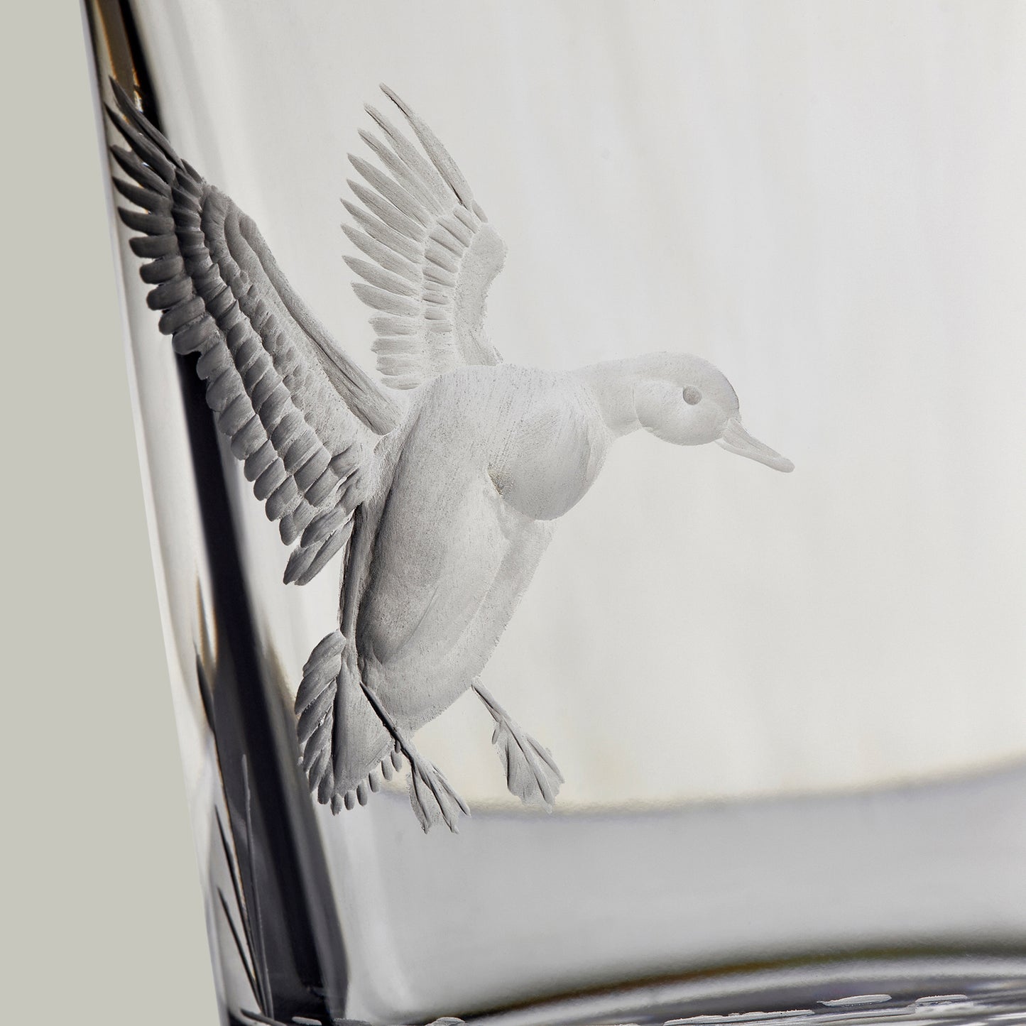 English Game Bird Hand Engraved Crystal Tumbler [MALLARD]