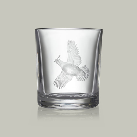 American Game Bird Crystal Tumbler [GAMBEL QUAIL]